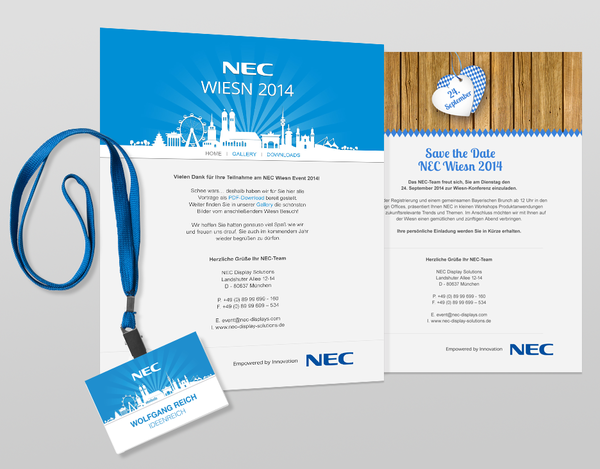 NEC Wiesn Konferenz 2014: Landingpage & Anmeldemanagement